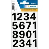 HERMA Aufkleber HERMA Zahlen-Sticker 0-9, Folie schwarz, Höhe: 25 mm 4168
