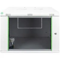 483-mm-Wandschrank, 9 HE, IT-Schrank grau, 9 Höheneinheiten