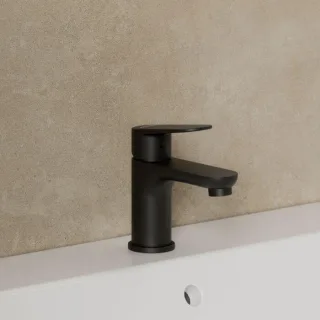 Kludi X1 75 Waschtischarmatur 322903975 ohne Ablaufgarnitur, schwarz matt