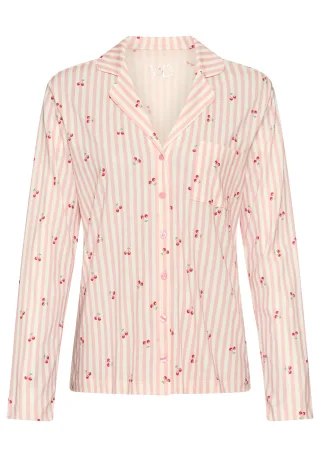 LASCANA - Vivance Dreams VD Classic Shirt rose stripes - Gr. - 50