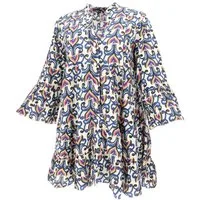 Guru-Shop Midikleid Luftiges Boho Minikleid, plus size Maxitunika,.. alternative Bekleidung