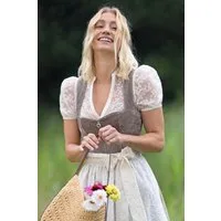 MarJo Dirndl Samt Dirndl 2tlg. - EIDENBERG - teak/seidenweiß