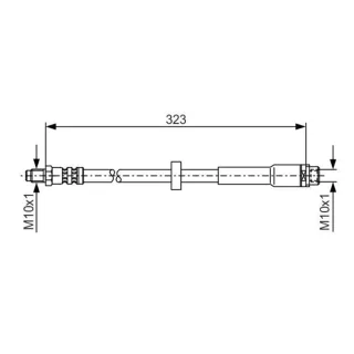 Bosch Bremsschlauch hinten Audi A6 C6
