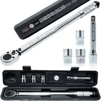 CCLIFE Drehmomentschlüssel Drehmomentschlüssel Auto Set im Koffer 1/2 Zoll 17mm 19mm 21mm Nüsse