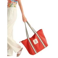 Lisca Strandtasche Tasche Portofino (Stück), reine Baumwolle, Kontrastfarbene Henkel
