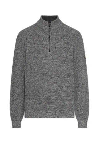 camel active - Strick-Troyer mit melierter Struktur asphalt - Gr. - L