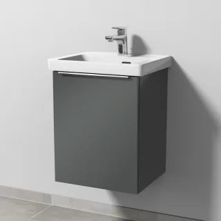 Sanipa 3way Waschtischunterbau zu Villeroy & Boch Subway 3.0 Waschtisch mit 1 Tür, Anthrazit-Glanz UF84279