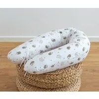 Loolay Stillkissen IGEL Baumwolle Schwangerschaftskissen Seitenschläferkissen Kissen, MUSTER: Kleine IGEL, WEICH Füllung + 100% BIO-Baumwolle Kissenbezug, XXL 170 cm Stillkissen + Bezug mit Reißverschluss! PREMIUM Geschenk, LOOLAY® - 100% Europäische