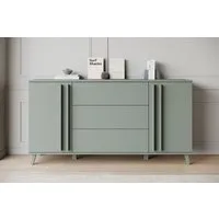 Home affaire Sideboard Helsinki, Kommode mit 2 Türen und 3 Schubladen, Breite 150 cm (1 St), Push-to-Open-Schubladen, höhenverstellbare Einlegeböden