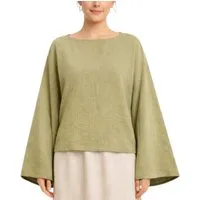 WENOR Schlupfbluse Damen Musselin Einheitsgröße – Oversize Sommerbluse 36-40 weite Fledermausärmel, luftig & locker – Baumwoll-Layering Sommerbluse