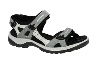Ecco 06956302244 Yucatan Sandale Damen grau titanium Gummisohle Klettverschluss