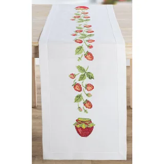 Stickläufer "Erdbeeren"