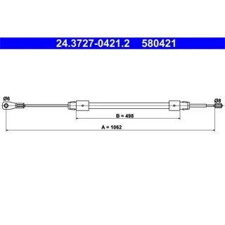 ATE Handbremsseil hinten Mercedes A-Klasse W168