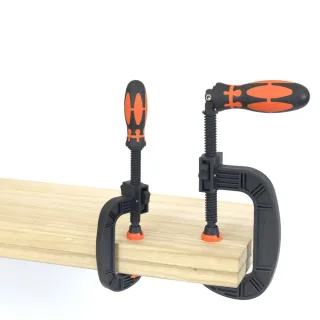 Heavy-Duty G-clamp C-Shaped Clip Swivel Jaw Pad Design and Easy Adjustment Feature for Optimal Clamping and Comfortable