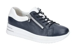 Waldl?ufer 755006 H-ARIANNA Damenschuhe Sneakers Blau/Wei? Extra Weit