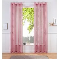 OTTO home Gardine Dimona (2 St), Ösen, transparent, Voile, 2er-Set, transparent, Voile, Polyester