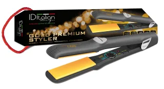 GLÄTTEISEN MIT KERAMIK-PLATTEN GOLD PREMIUM STYLER 65 W