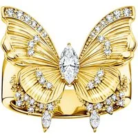 THOMAS SABO Fingerring Butterfly Paradise Cocktail-Ring - Schmetterling-Design, mit Zirkonia (synth)