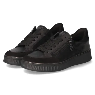 Remonte Low Sneaker - Gr. 38 - Schwarz - Glattleder