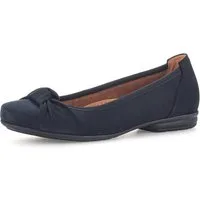 Gabor FLORENZ Ballerina Business Schuhe, Slipper mit modischem Knoten, Weite G