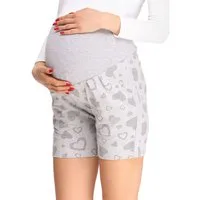 Be Mammy Umstandsleggings Damen Umstandshorts BE20-234 (1-tlg) elastischer Bund