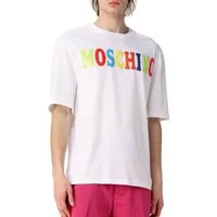 Moschino T-Shirt COUTURE T-shirt Oversize Multi Color Logo Printed Tee Shirt malerischem 3D Logo-Print auf der Brust