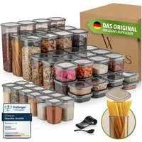 Viwares Vorratsdose Viwares Praktisches Vorratsdosen-Set Mix Eck 48er PEGGY, (Set, 48-tlg., Peggy), Einheitliche Deckel