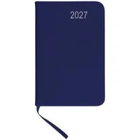 Stylex Schreibwaren Monatskalender Taschenkalender 2027 / ca DIN A7 / mit PU Einband / Farbe: blau