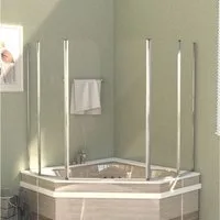 vidaXL Duschschirm, Duschabtrennungen 2 Stk. 104x130 cm Hartglas Transparent