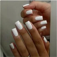 LuxusKollektion Kunstfingernägel 24 Stück Natürliche Reinweiß Press on Nails Extra Kurz Set
