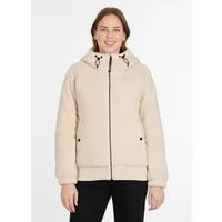 Ragwear Fleecejacke COUSY SHORT hüftlange Länge, mit Reißverschluss, figurumspielende Passform