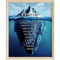 JUSTGOODMOOD Poster Premium ® Eisberg Erfolg · Gletscher · Motivation · ohne Rahmen, Poster in verschiedenen Größen Verfügbar, Poster, Wandbild