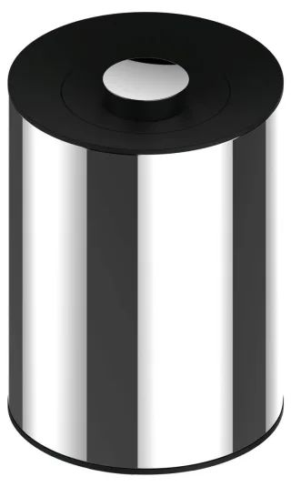 Keuco Abfallbehälter Universalartikel 04989 chrom-finish/schwarzgrau, 04989010037 04989010037