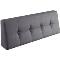 sunnypillow Rückenkissen Palettenkissen gesteppt Rückenkissen 120x40x20/10cm, Grau