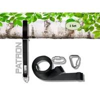 PATRON Schaukelhaken PATRON® Baumschlinge 0,5m Made in Germany 2 Karabiner Gratis Hightech