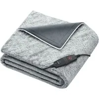 BEURER Heizdecke HD 75 Nordic Grey Green Planet, aus recycelten Materialien, kuschelige Wärmedecke in Kunstfelloptik, mit 6 Temperaturstufen
