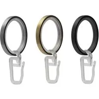 Garduna Gardinenring FLACHRINGE, Set, mit Gleiteinlage, ø16mm und ø20mm Gardinenstangen, (Set, 20-St)