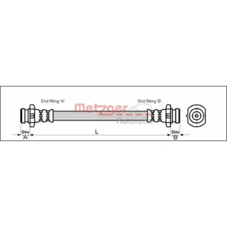 Metzger Bremsschlauch BMW 5er 7er 8er