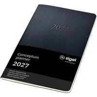 Sigel Taschenkalender Monats-Kalenderheft Conceptum 2027 Softcover schwarz 64 seiten ca. A5