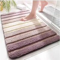 TUWENA Badematte Badematte rutschfest, Weich Badezimmerteppich Saugfähige Badteppich, Waschbar Badvorleger, Türmatte für Badezimmer, Dusche, Badewannen