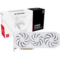 Radeon RX 9070 XT Hellhound Spectral White OC, Grafikkarte weiß, RDNA4, GDDR6, 3x DisplayPort, 1x HDMI