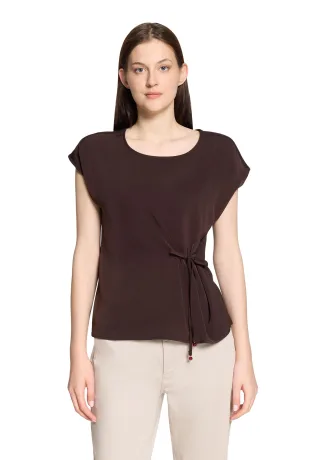 CARTOON - Blusenshirt dunkelbraun - Gr. - 44
