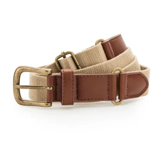 Asquith & Fox Herrengürtel aus Kunstleder und Segeltuch (Khaki)