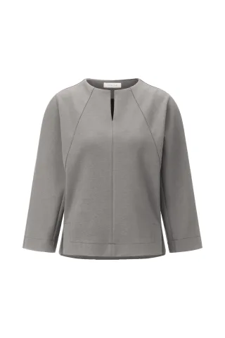Rich & Royal - Sweatshirt with Seams silver mist - Gr. - XS
