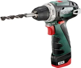 PowerMaxx BS Basic (600984500) Akku-Bohrschrauber, 12 Volt grün/schwarz, 2x Li-Ionen Akku 2,0Ah, in Koffer
