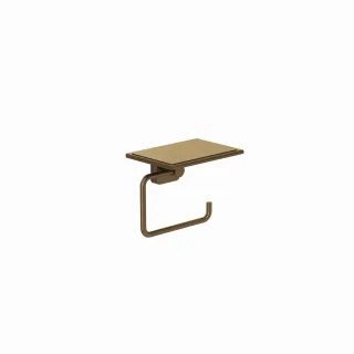 Kludi VELA S Toilettenpapierhalter mit Ablage Brushed Bronze, 25971N1 25971N1