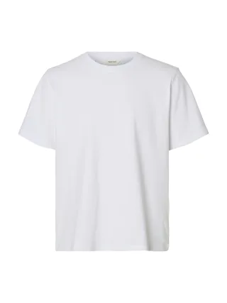 selected men - SLMATLAS SS O-NECK TEE NOOS Bright White - Gr. - XL