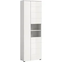 welltime Hochschrank BIEL, 190 cm, 3 Türen, 2 offene Fächer (1-St) Türanschlag wechselbar, modernes Design, Badschrank, Unterschrank, Bad