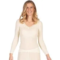 Nina Von C. Thermounterhemd Damen Langarm-Shirt Wool Silk (Stück, 1-St) -