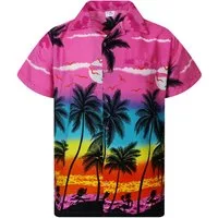 King Kameha Hawaiihemd Beach Eclectic Funky Hawaii-Hemd, Herren, Kurzarm, Front-Tasche